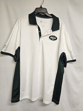NIKE NFL NEW YORK JETS XLarge SEWN COLLAR POLO DRI-FIT SHIRT STAFF/TEAM ISSUED